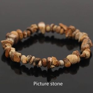 Natural Stone Stretch Bracelet - Picture Stone